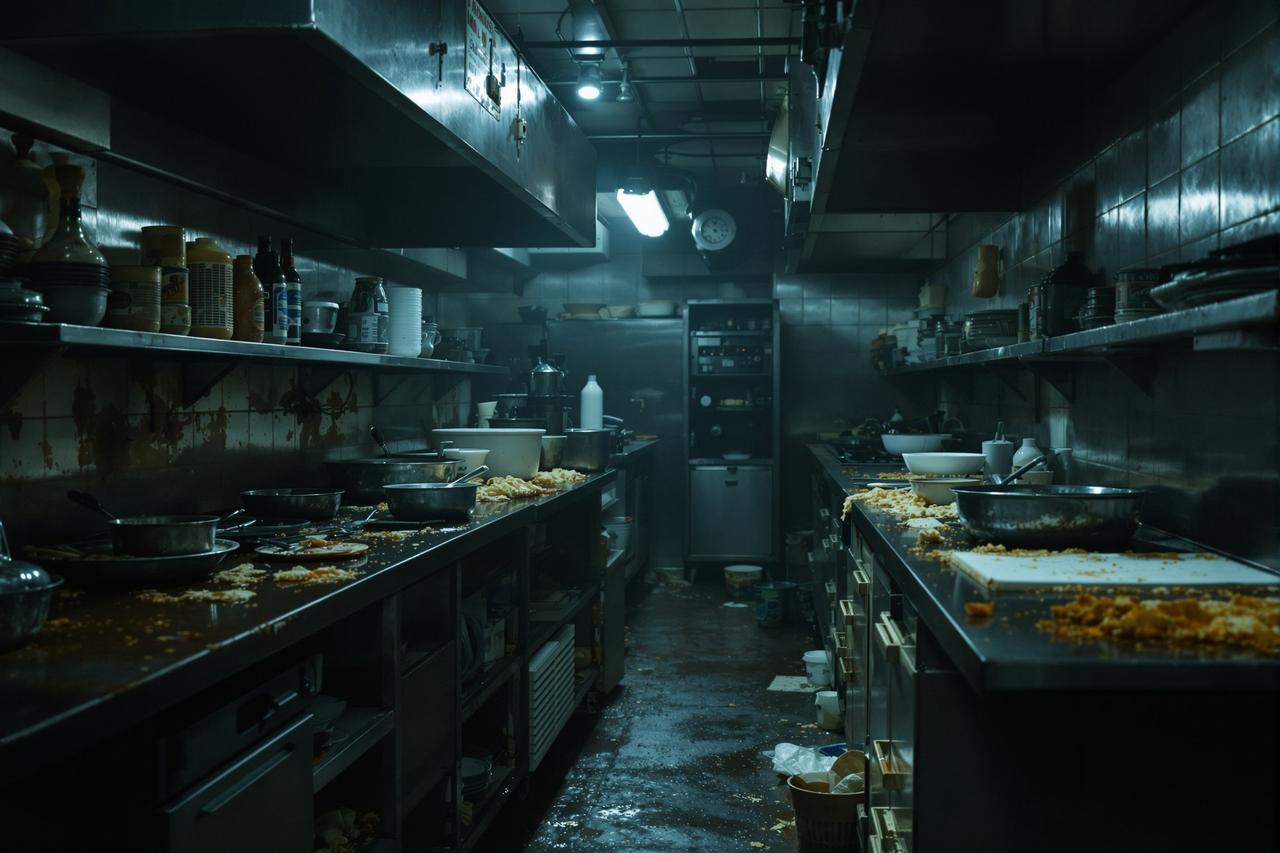 吃瓜群推荐 - 某网红打卡地被曝食品安全问题，后厨蟑螂乱爬画面触目惊心